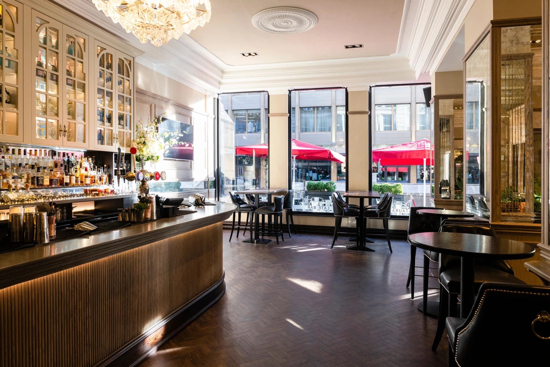 Stylish cocktail bar lounge